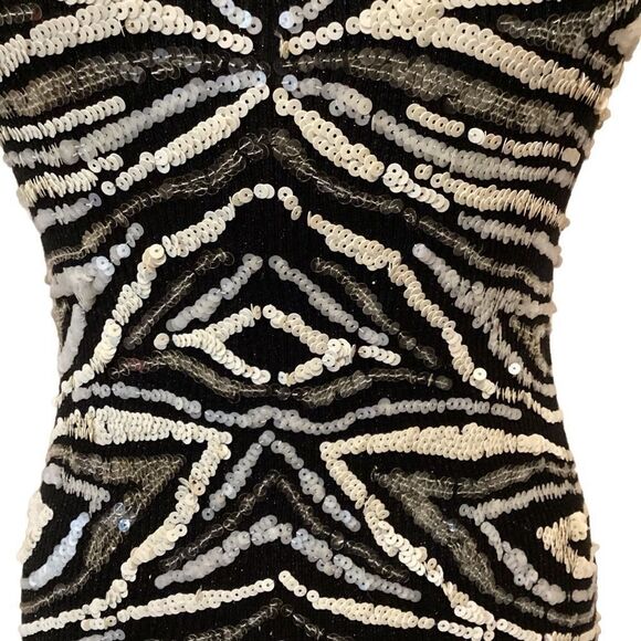 Cache Sequin Metallic Sleeveless Top open back size Medium - Picture 12 of 14